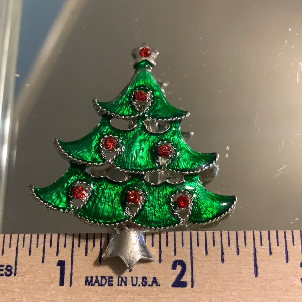 Vintage Christmas Tree Brooch
